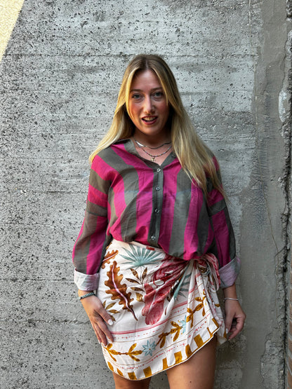 Gonna pareo fantasia Tigre Rosa