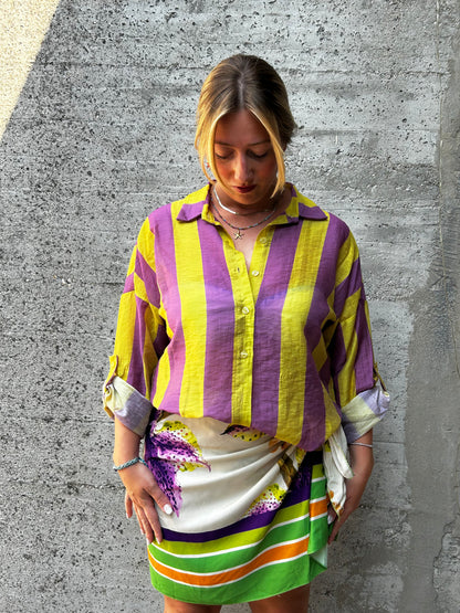 Camicia Righe Viola