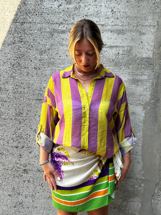 Camicia Righe Viola