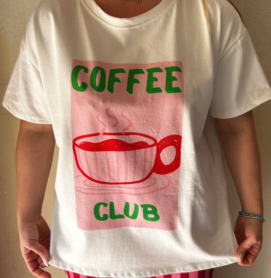 T-shirt over coffee club