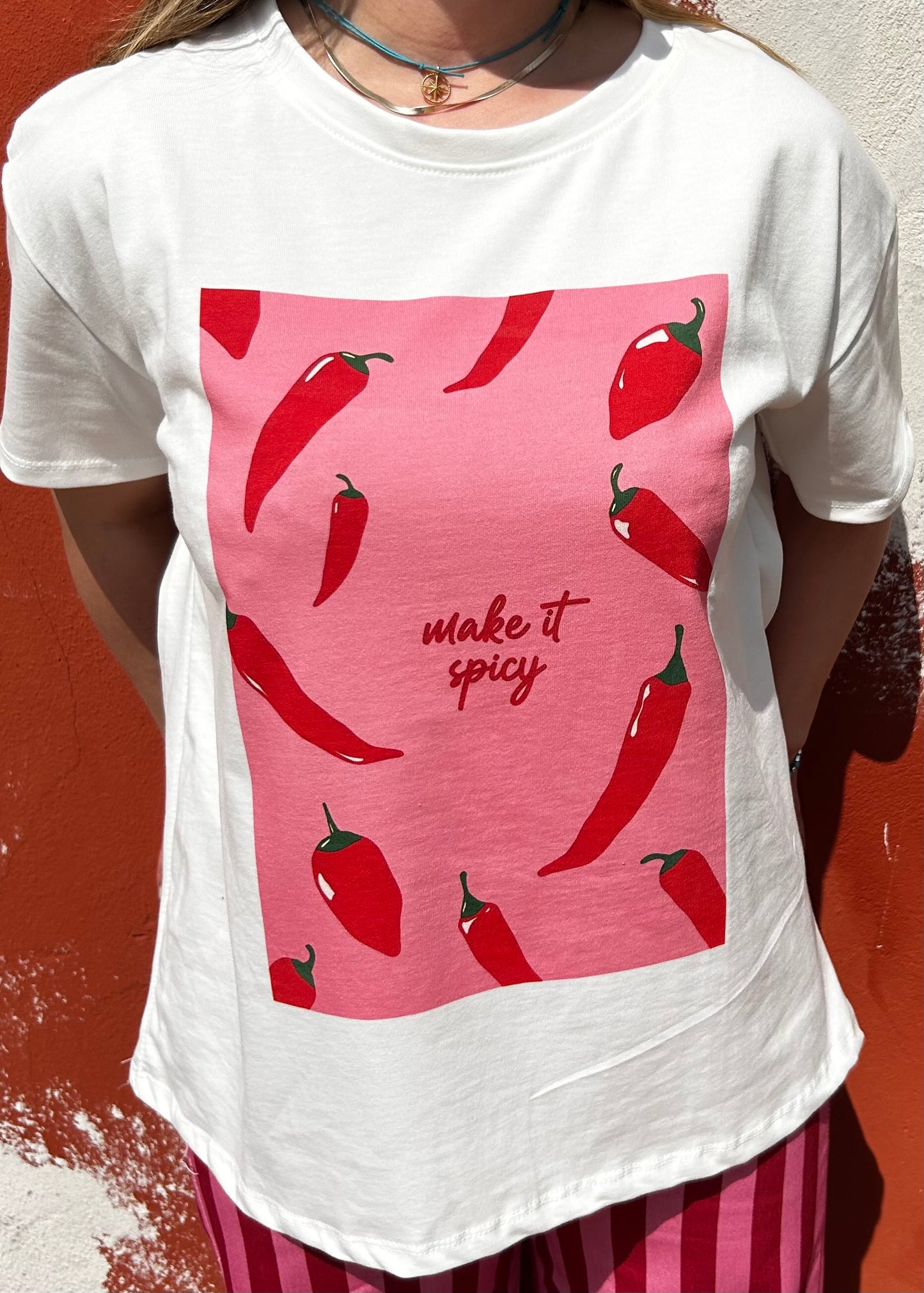 T-shirt over spicy
