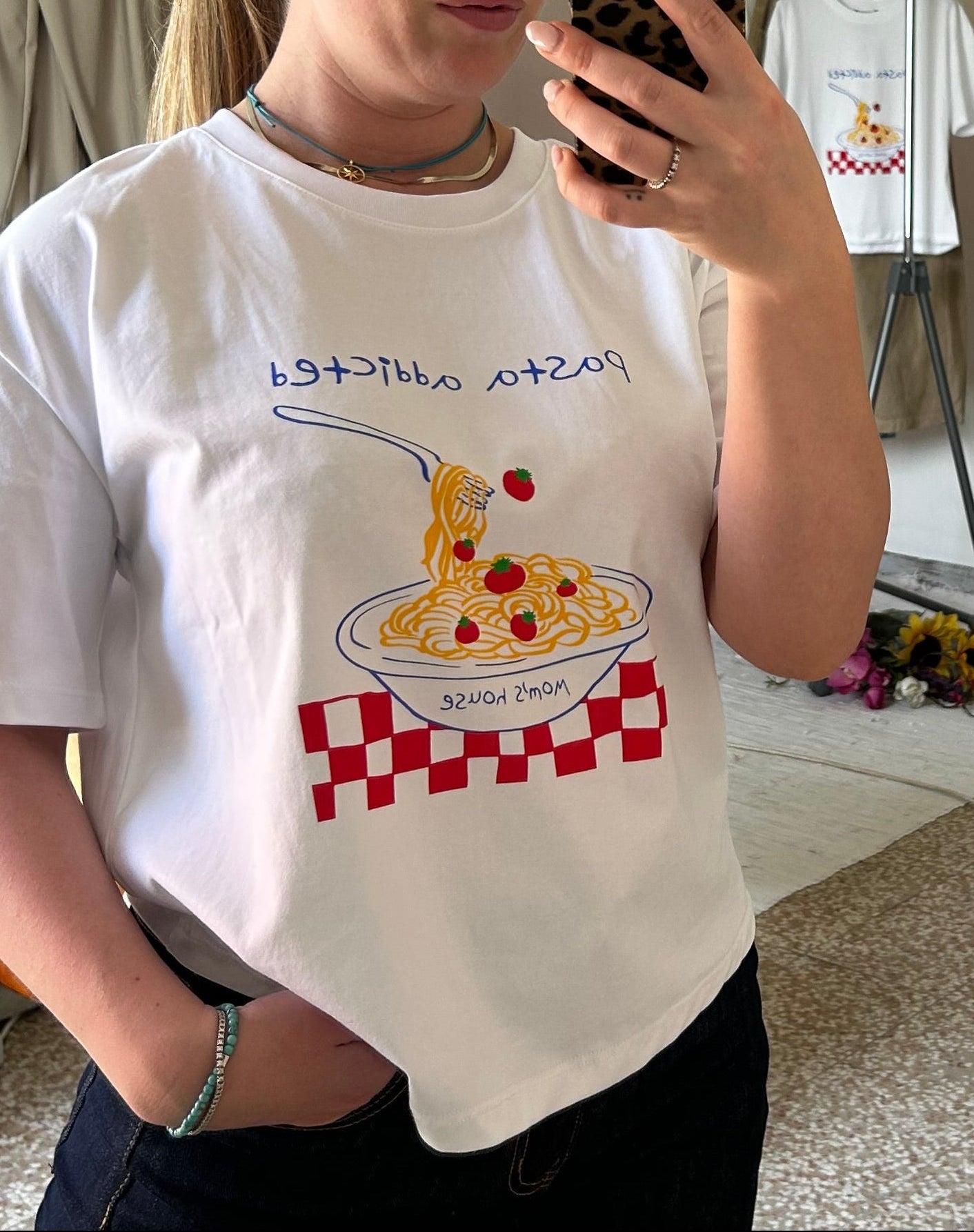 T-shirt maniche corte pasta addicted