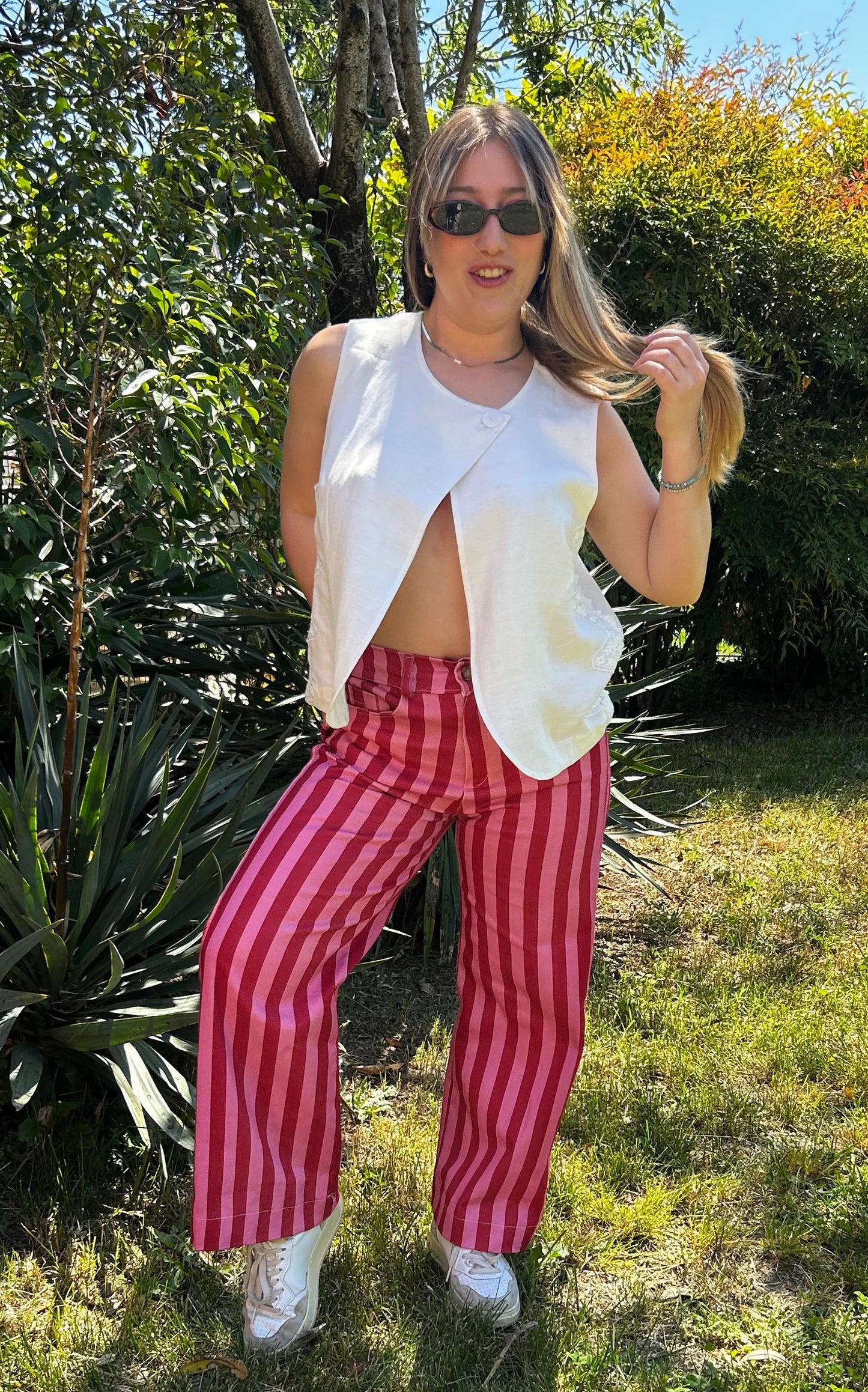 Pantalone Circus rosso/rosa