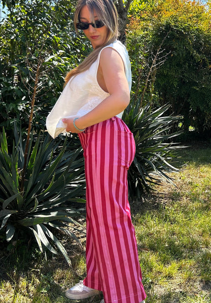 Pantalone Circus rosso/rosa