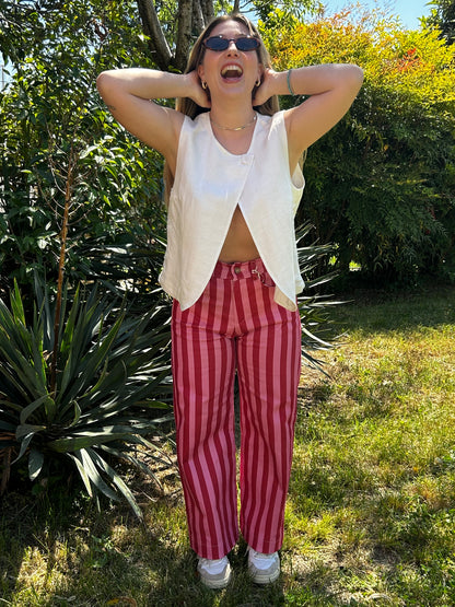 Pantalone Circus rosso/rosa